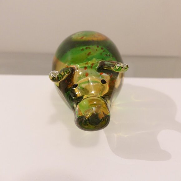 Hand Blown Murano Style Art Glass Pig - Picture 2 of 6